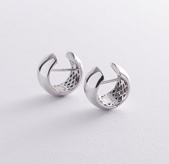 Сережки - кільця в білому золоті с07050
