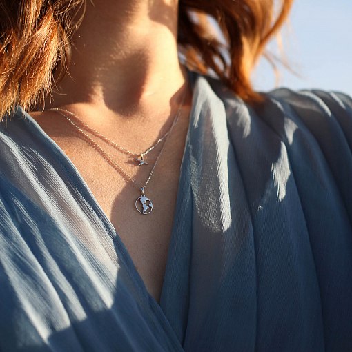 Колье в белом золоте "Кругосветное путешествие" кол01684 6