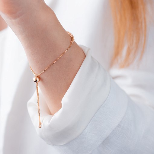 Кульковий браслет з червоного золота б04786 10