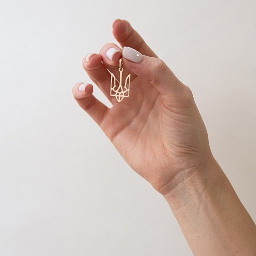 Золота підвіска Герб України 