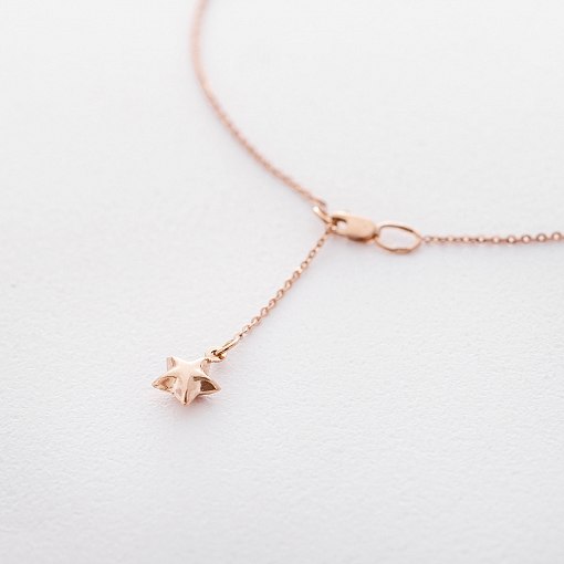 Золотой браслет Падающая Звезда на ногу б03605 2