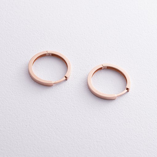 Серьги - кольца в красном золоте с08328 5