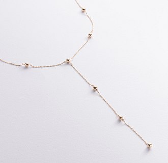 Колье 2 в 1 "Шарики" в желтом золоте кол01980