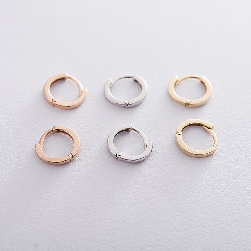 Серьги-кольца в красном золоте с06458 2