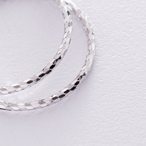Сережки - кільця в сріблі (3.1 см) +122471 6