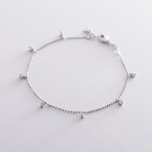 Золотой браслет с фианитами б04220