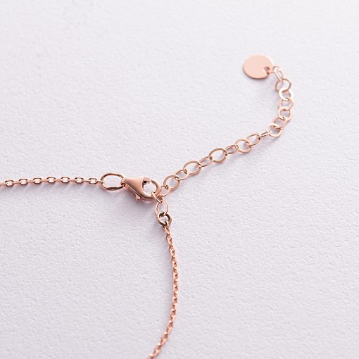 Колье "Монетка" в красном золоте (возможна гравировка) кол02043 6