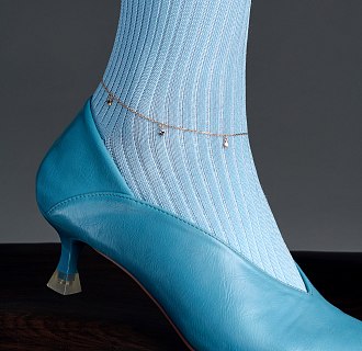 Браслет из желтого и белого золота Звездочки б04215 №2