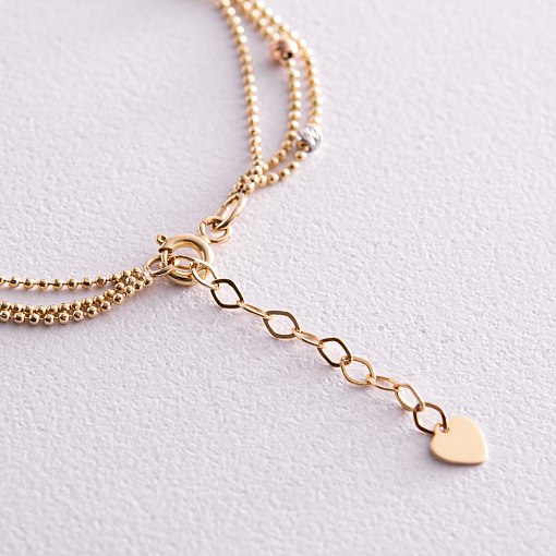 Золотой браслет "Шарики" б05132 3