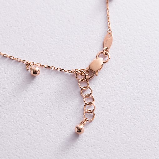 Золотой браслет "Шарики" на ногу б04811 4