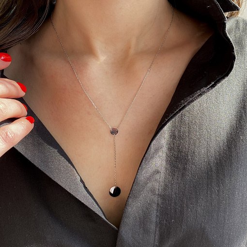 Кольє Монеточка в білому золоті (можливе гравіювання) кол01480 9