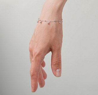 Браслет "Шарики" в белом золоте б05592 №2