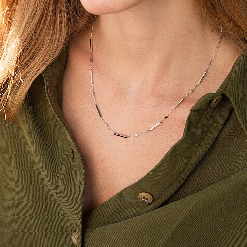 Кольє - ланцюжок у білому золоті кол02259 2