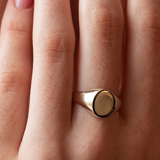 Печатка в жовтому золоті (можливе гравіювання) к07198 9