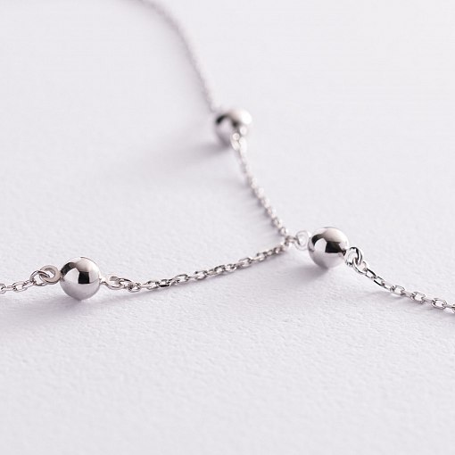 Колье "Шарики" в белом золоте кол01947 3