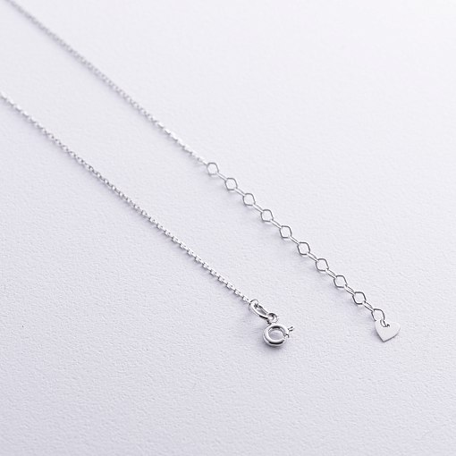 Колье с пластиной для гравировки (белое золото) кол02478 5