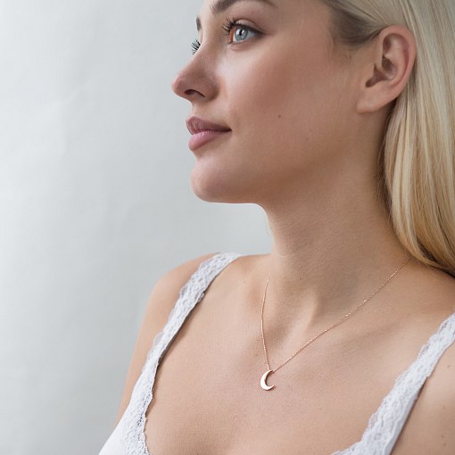 Кольє Місяць в червоному золоті кол01185 5