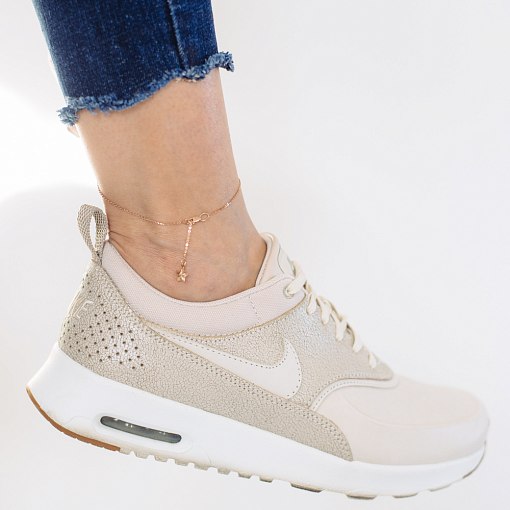 Золотой браслет Падающая Звезда на ногу б03605 4