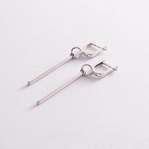 Серьги "Идеал" в белом золоте с07813 2