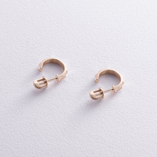 Серьги - пусеты "Mona" в желтом золоте c08379 6