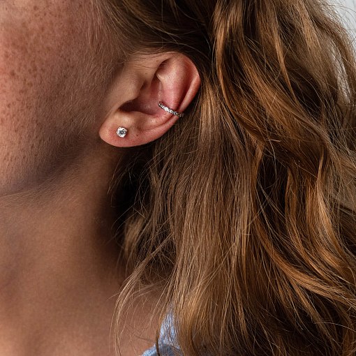 Каффа "Джессика" в белом золоте (фианиты) с08025 6