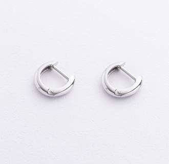 Серьги "Mini" в белом золоте с09091 №3
