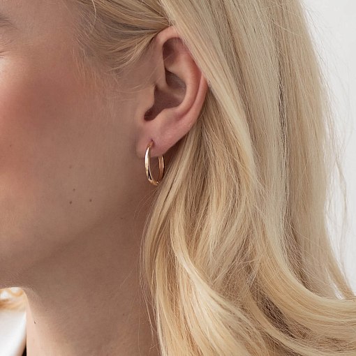 Золотые серьги - кольца с07566 6