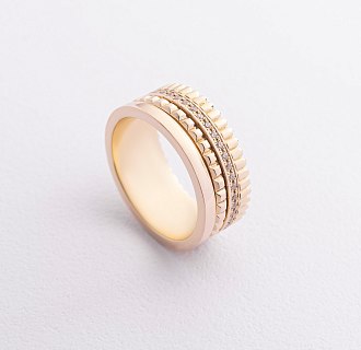 Кольцо "Sharon" с фианитами (желтое золото) к08352 №5