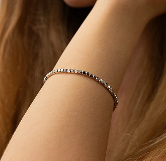 Браслет "Кубики" (белое золото) mini б05463 №6
