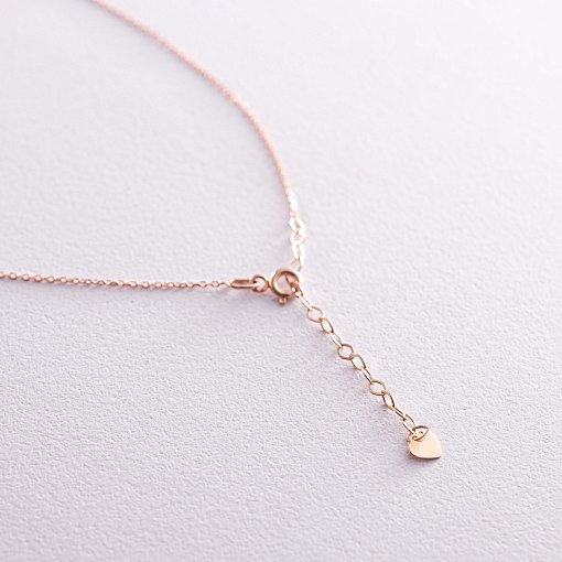 Двойное золотое колье "Шарики и сердечко" кол02293 5