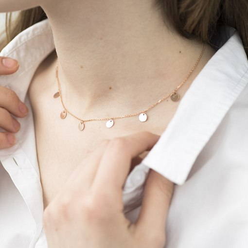 Золоте кольє з монетками 7 шт кол01417 3