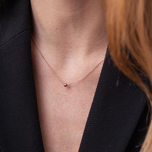 Колье "Шарик" в красном золоте кол02124 5