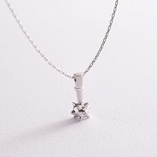 Колье "Булава" в белом золоте кол02251