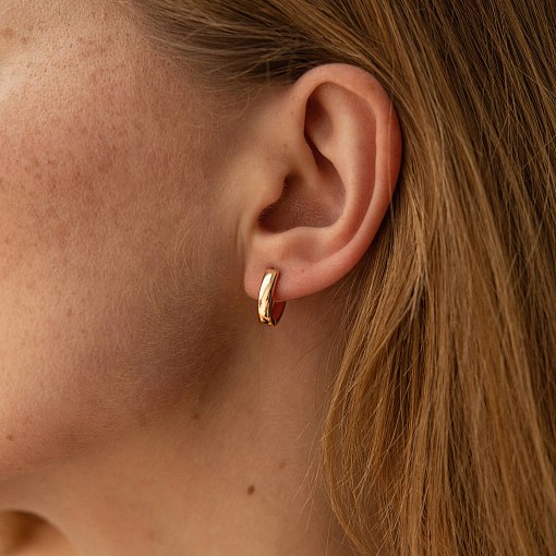 Серьги - кольца в красном золоте (овальные) с07950 4