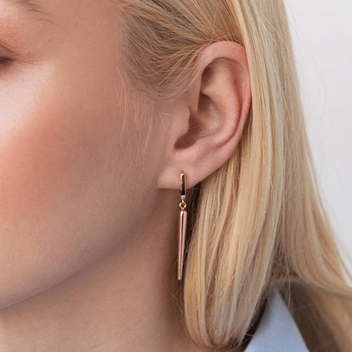 Серьги "Восторг" в красном золоте с07836 4