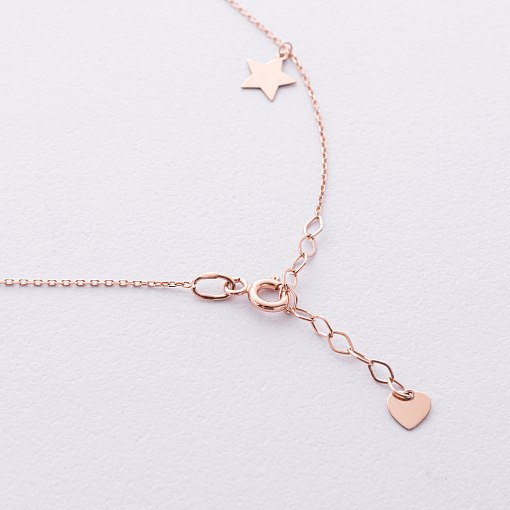 Золотой браслет "Звездочки" на ногу (фианиты) б04389 3