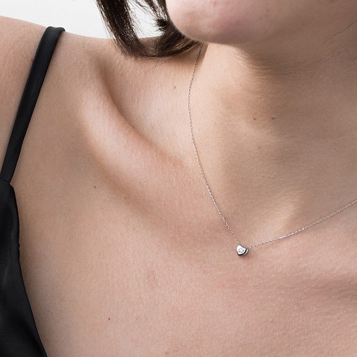 Колье Секретная любовь в белом золоте кол01089 3