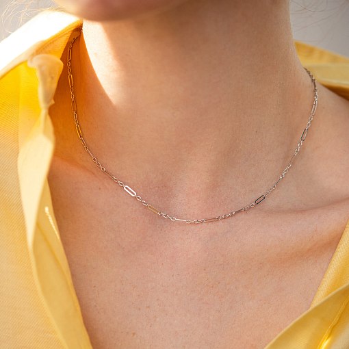 Кольє - ланцюжок в білому золоті кол02387 4