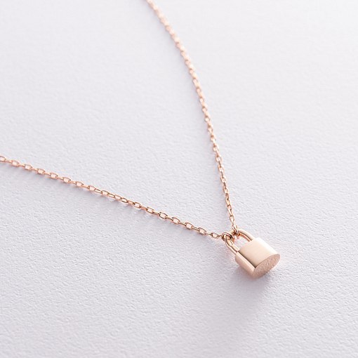 Колье "Замочек" в красном золоте кол01890 3