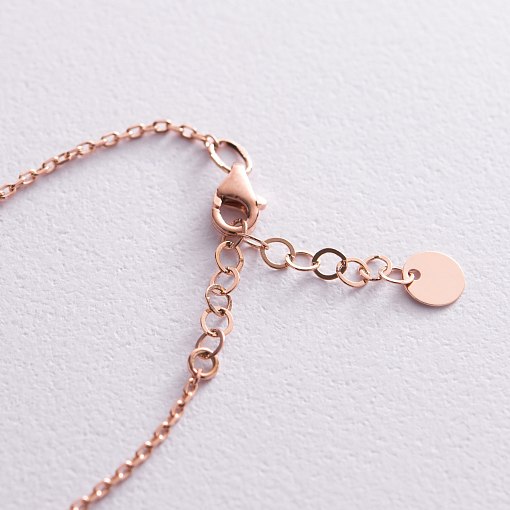 Браслет "Монетка" в красном золоте (возможна гравировка) б04918 3