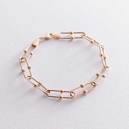 Браслет "Фантазия" в желтом золоте б04713