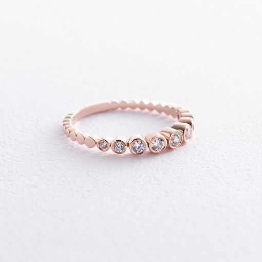 Золота каблучка з фіанітами к07571 3