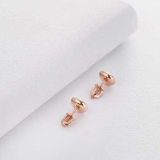 Серьги - пусеты в золоте с ониксом с05194 6