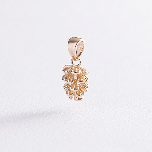 Кулон "Шишка" в желтом золоте п03668 2
