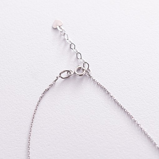 Колье "Шарик" в белом золоте (4 мм) кол02136 4