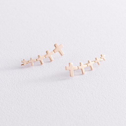 Золотые серьги - клаймберы Стремление с07482 2