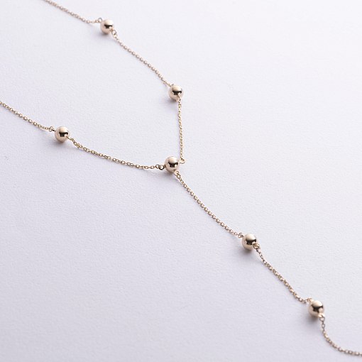 Колье "Шарики" в желтом золоте кол02507 5