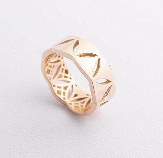 Кольцо "Lilia" в желтом золоте к08378 №2