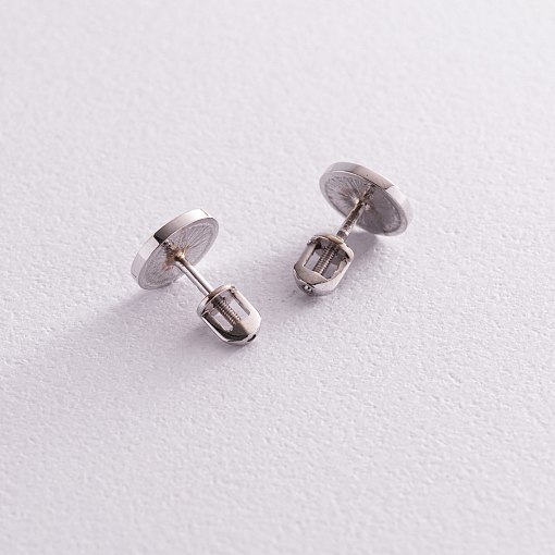 Серьги - пусеты "Колибри" в белом золоте с06704 4