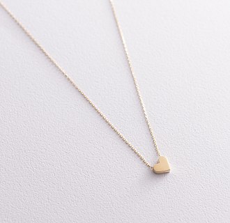 Колье "Сердечко" в желтом золоте  кол01751